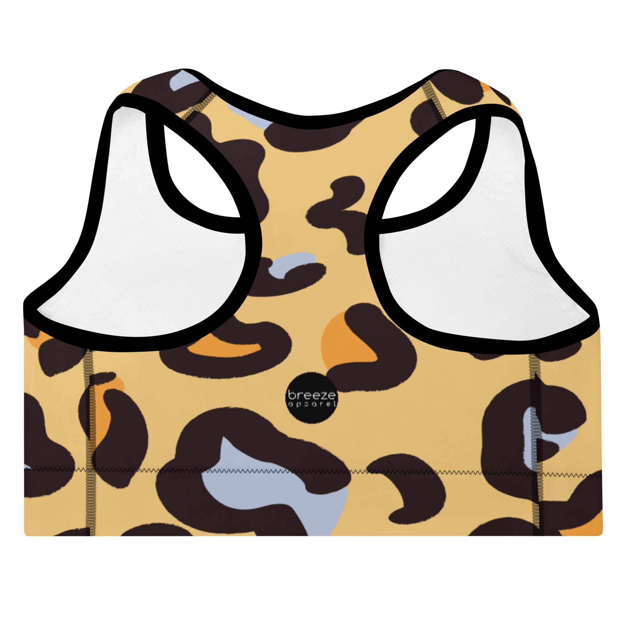 'Strange Leopard' padded sports bra