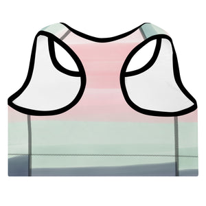 'Watercolor' padded sports bra