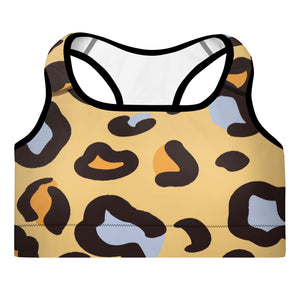 'Strange Leopard' padded sports bra