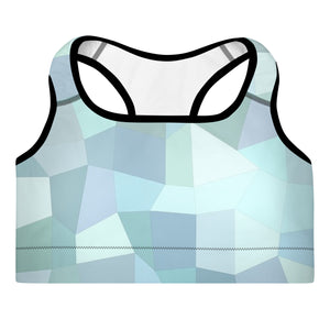 Cyan blue padded sports bra
