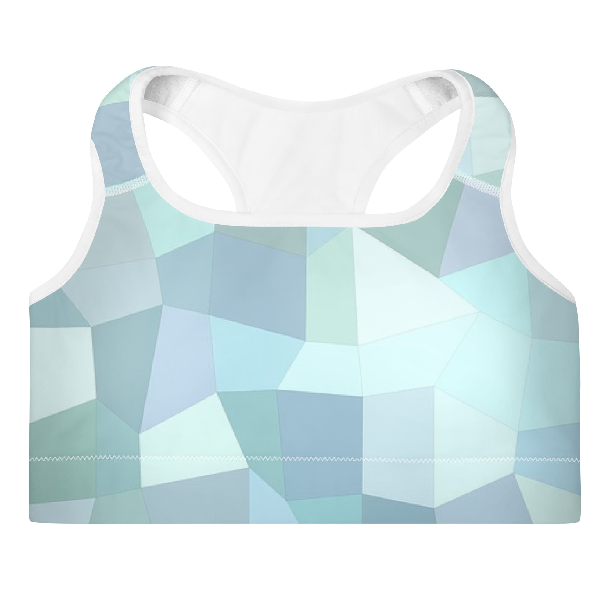 Cyan blue padded sports bra