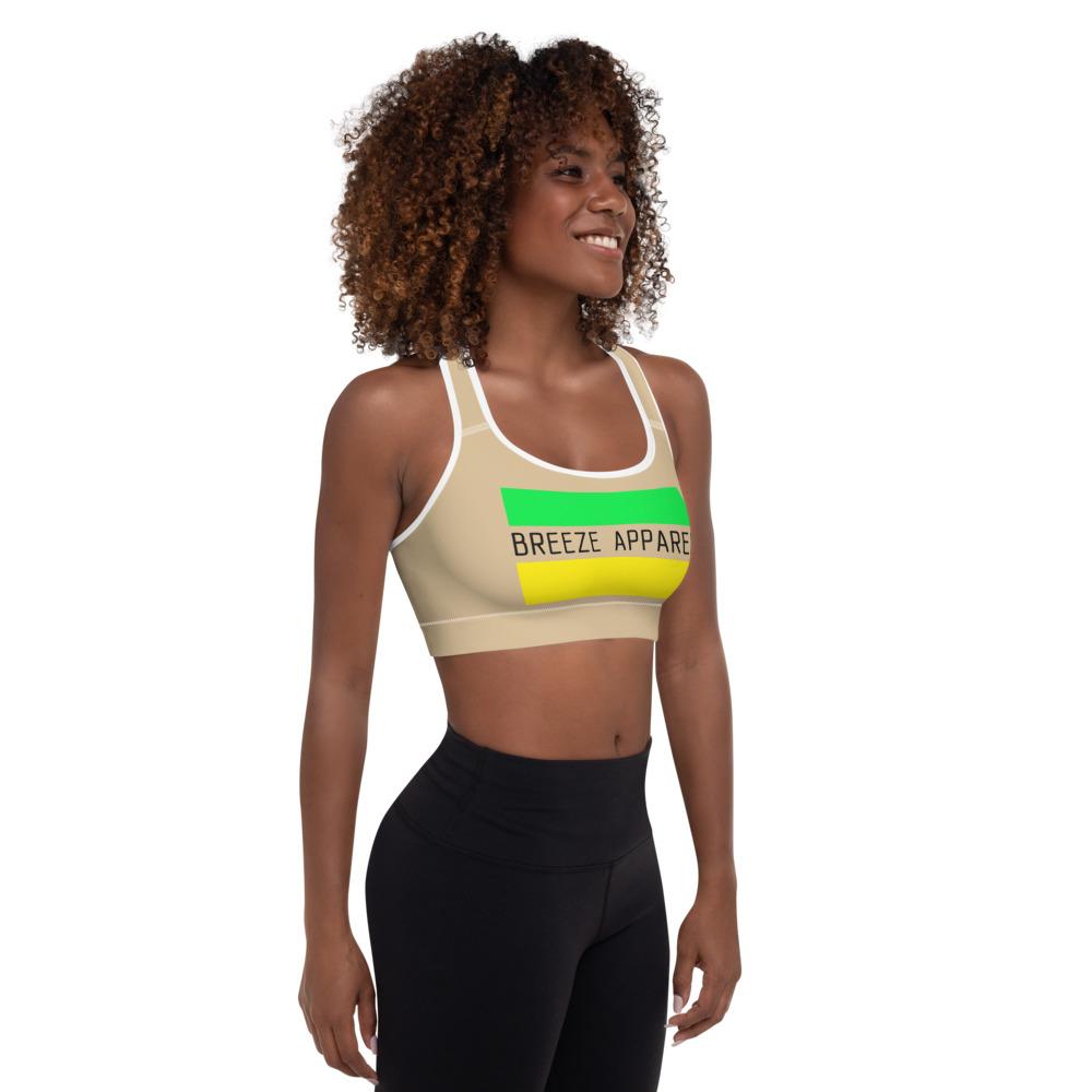 'Jamaican logo' padded sports bra