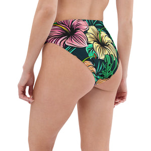 'Hibiscus' high-waisted bikini bottom
