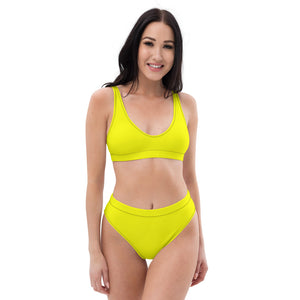 'Canary Yellow' high-waisted bikini