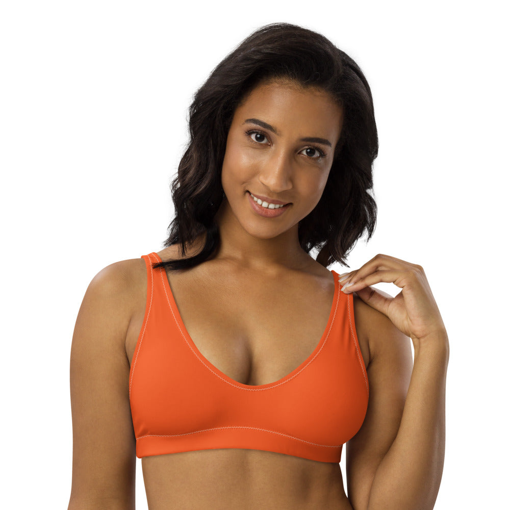 'Miami Orange' padded bikini top - Miami Series