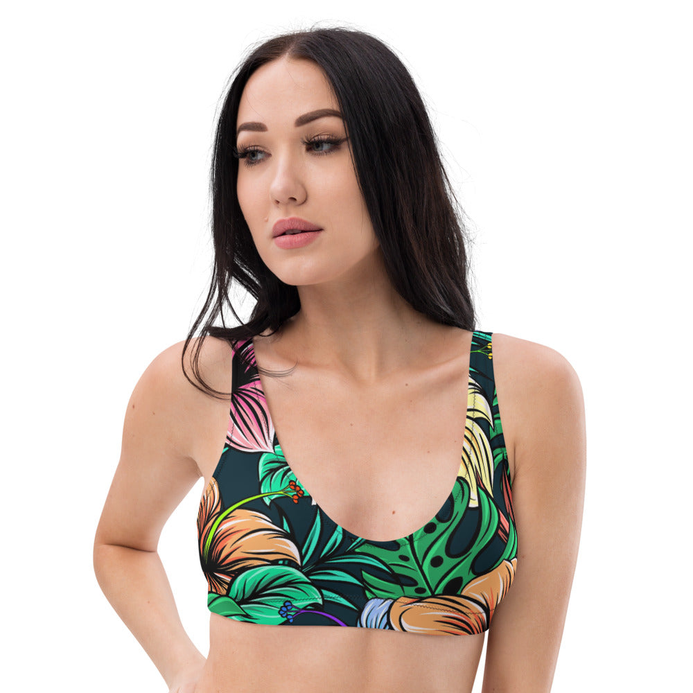 'Hibiscus' padded bikini top
