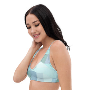 'Cyan Blue' padded bikini top