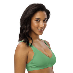 'Leaf Green' padded bikini top