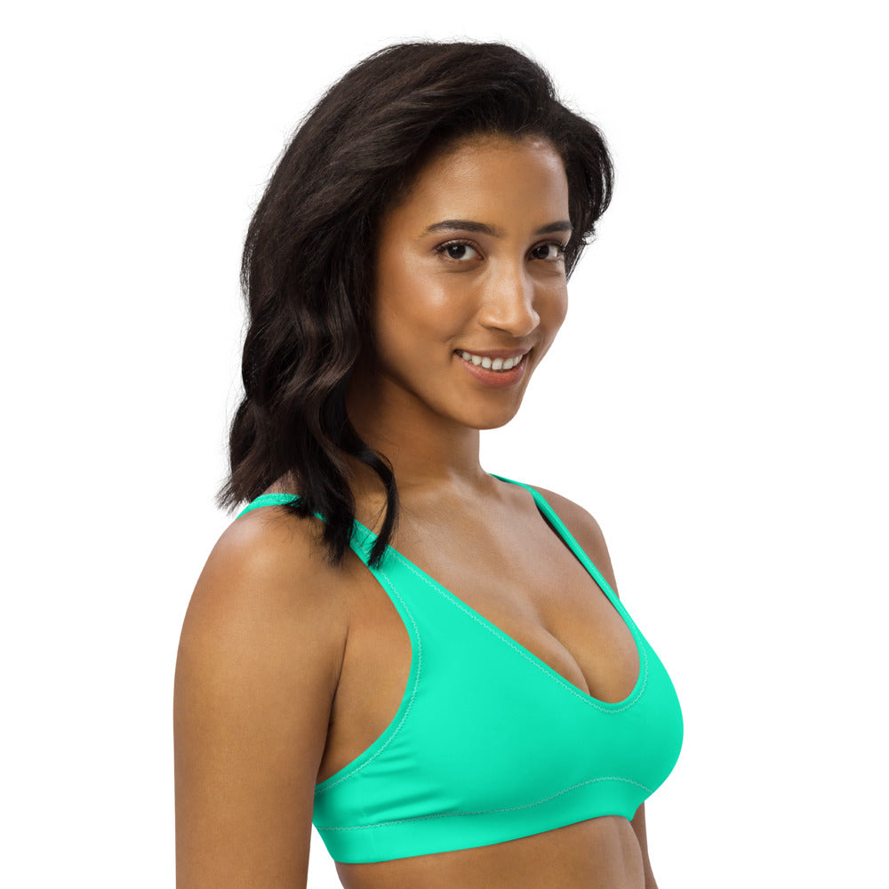 'Aquamarine' padded bikini top - Miami Series