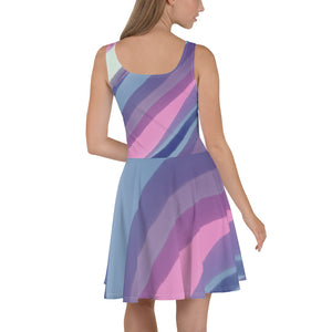 'Watercolor Purple' skater dress