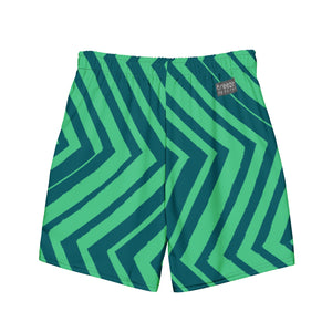 'Green Chevrons' men's swim trunks