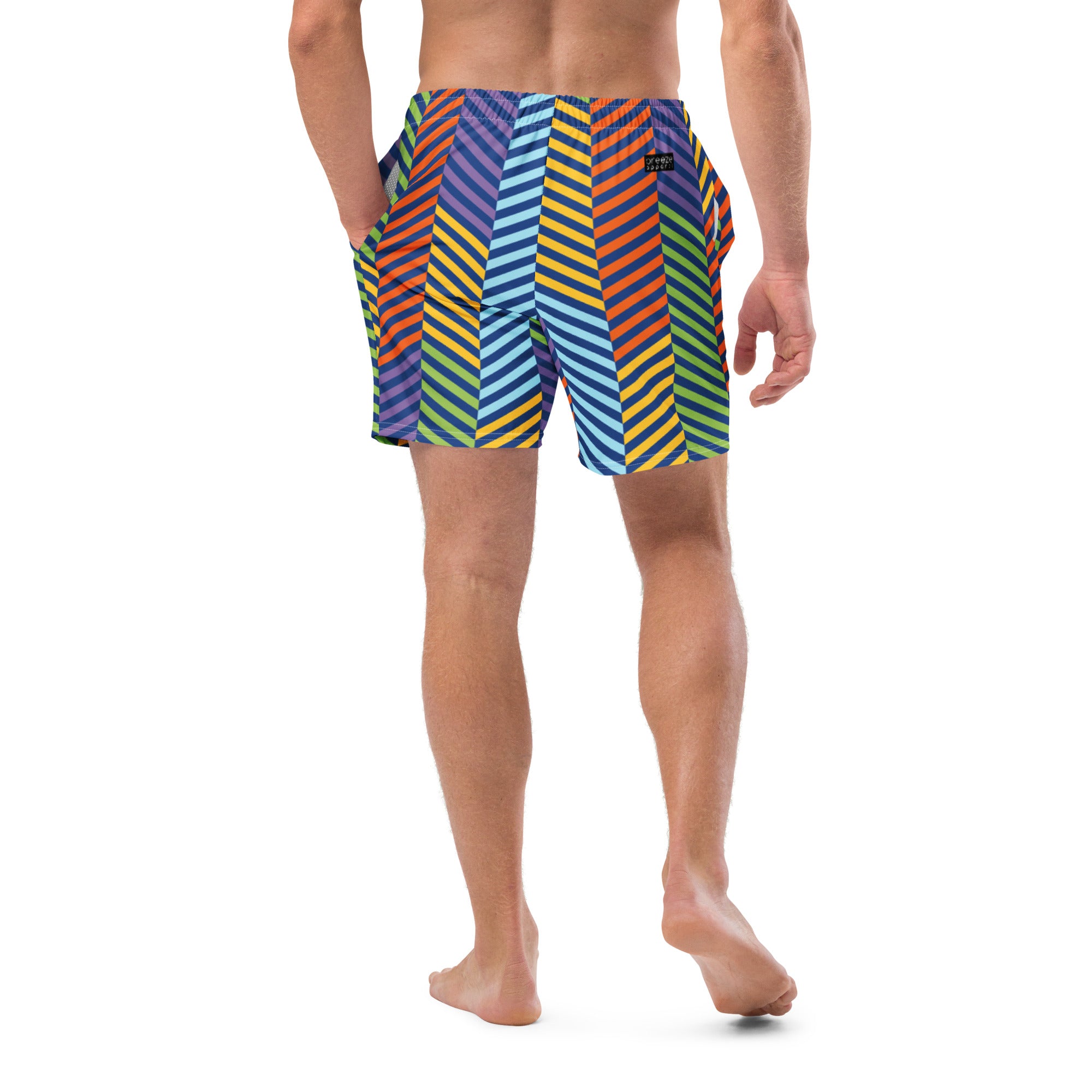 'Peacock' men's swim trunks