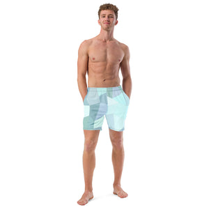'Cyan Blue' men's swim trunks