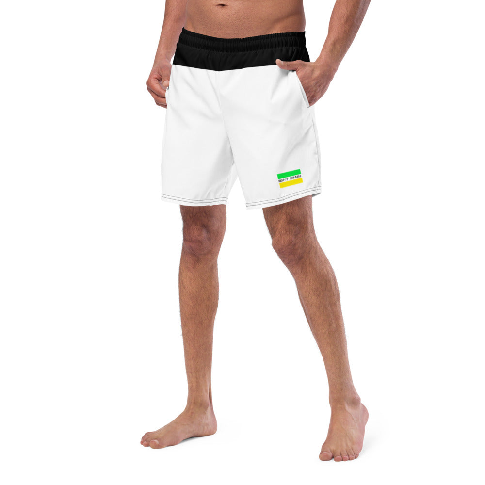 'Jamaican Logo' men's swim trunks (white)