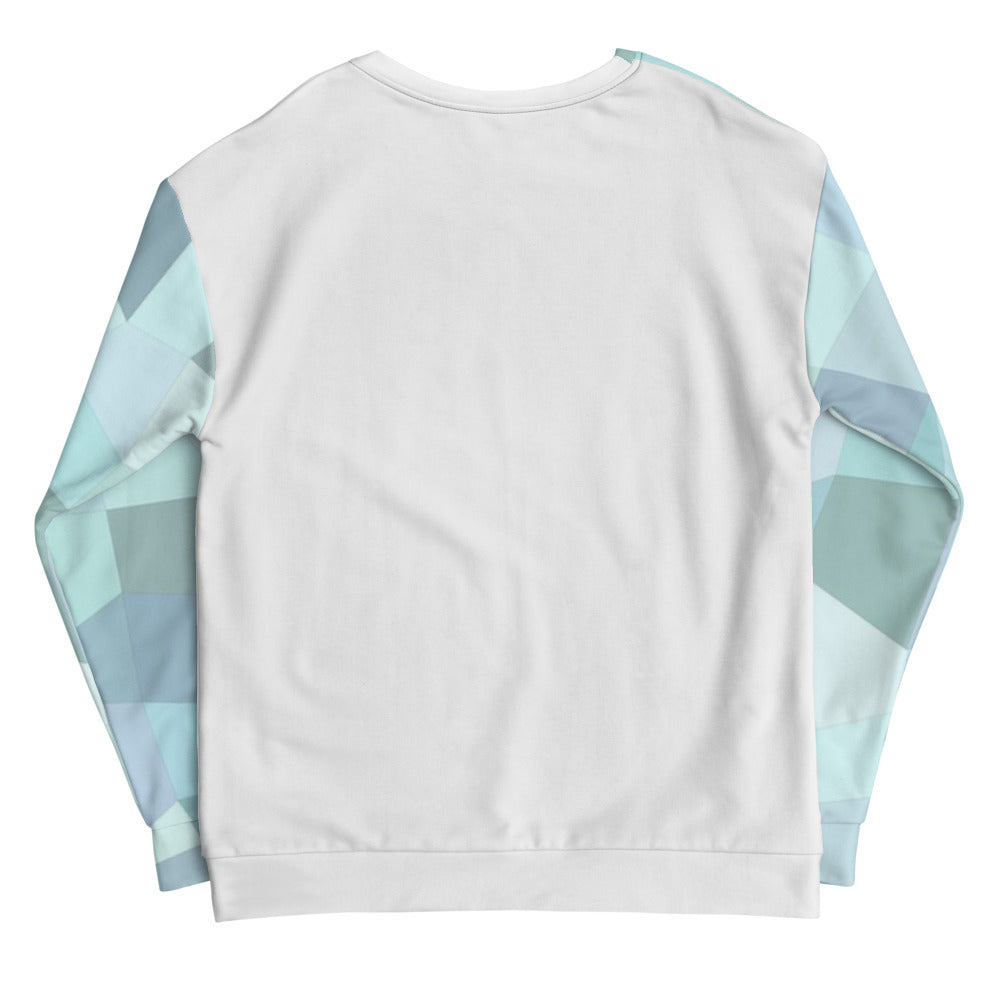 'Cyan Blue' unisex sweatshirt (white)