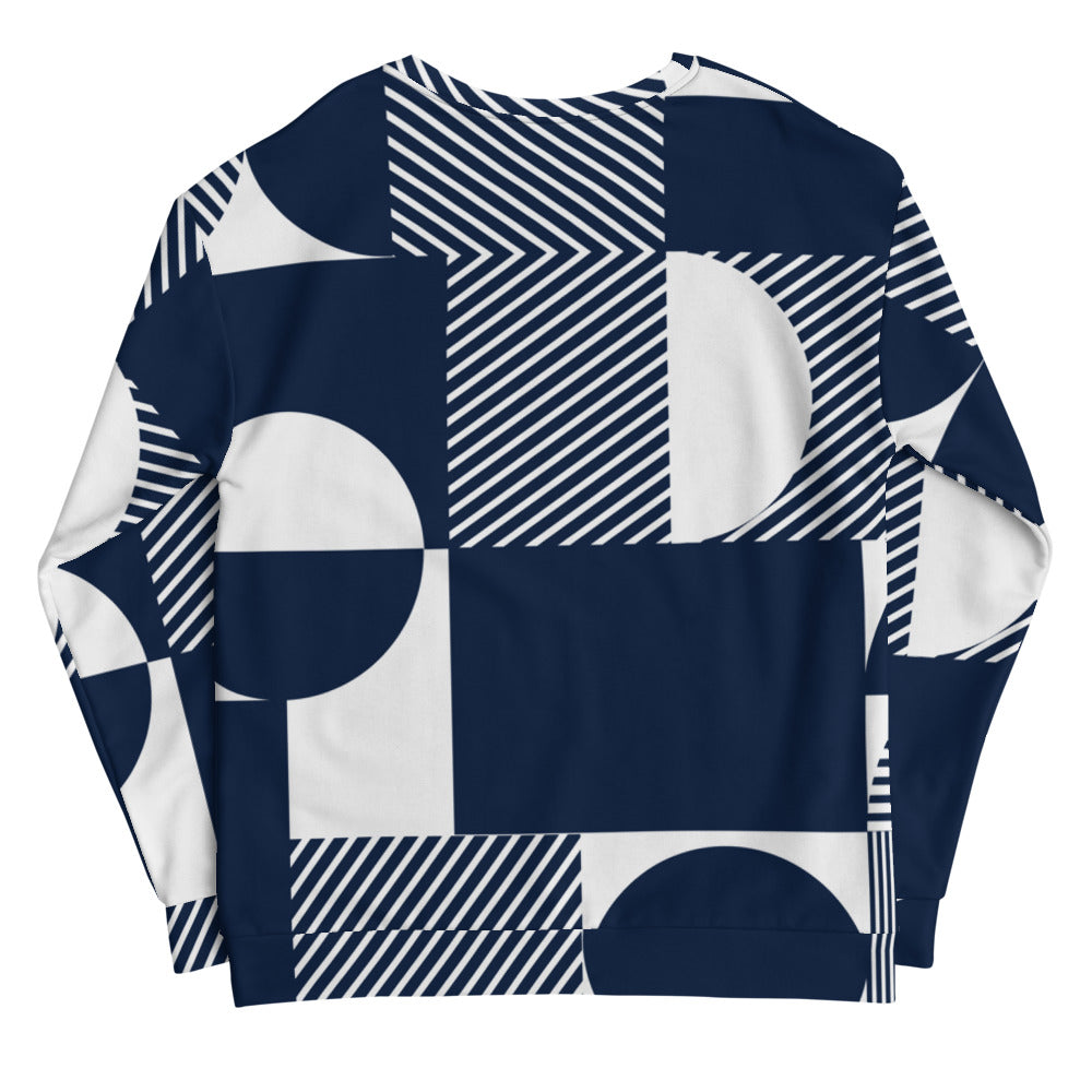 'Navy Geometrics' unisex sweatshirt
