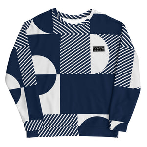 'Navy Geometrics' unisex sweatshirt