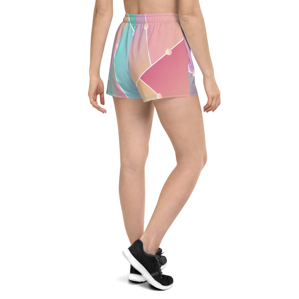 'Iridescent Glass' women's athletic shorts