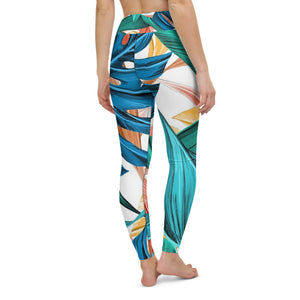 'Feelin' Tropical' full-length yoga leggings