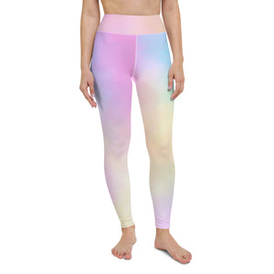 'Cotton Candy' full-length yoga leggings