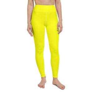'Canary Yellow' full-length yoga leggings