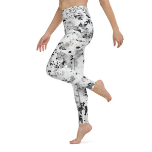 'Marble' full-length yoga leggings