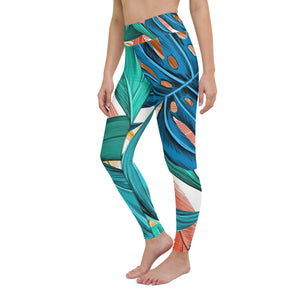 'Feelin' Tropical' full-length yoga leggings