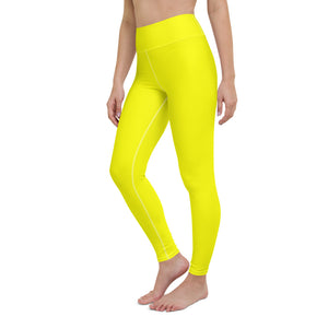 'Canary Yellow' full-length yoga leggings