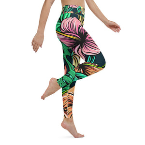 'Hibiscus' full-length yoga leggings