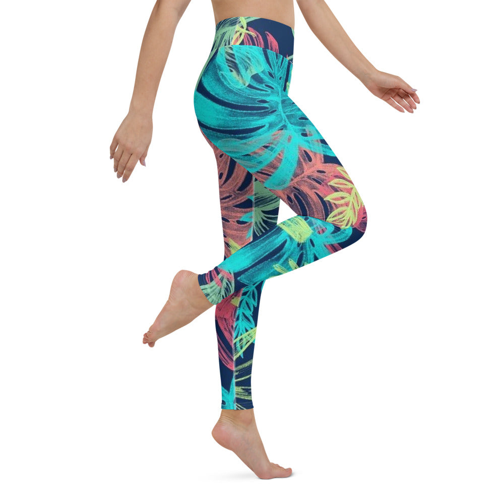 'Neotropical' full-length yoga leggings