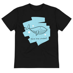 'Save the whales!' unisex eco tee