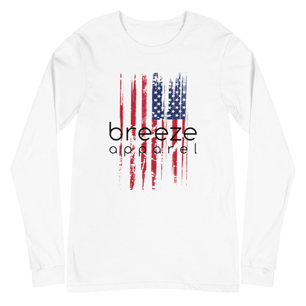 U.S. Flag unisex long-sleeved shirt