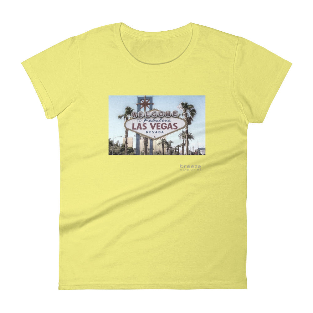 'Welcome to Vegas' women's short-sleeved shirt (13 colors)
