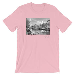 'Amsterdam, the Netherlands' unisex short-sleeved shirt (20 colors)