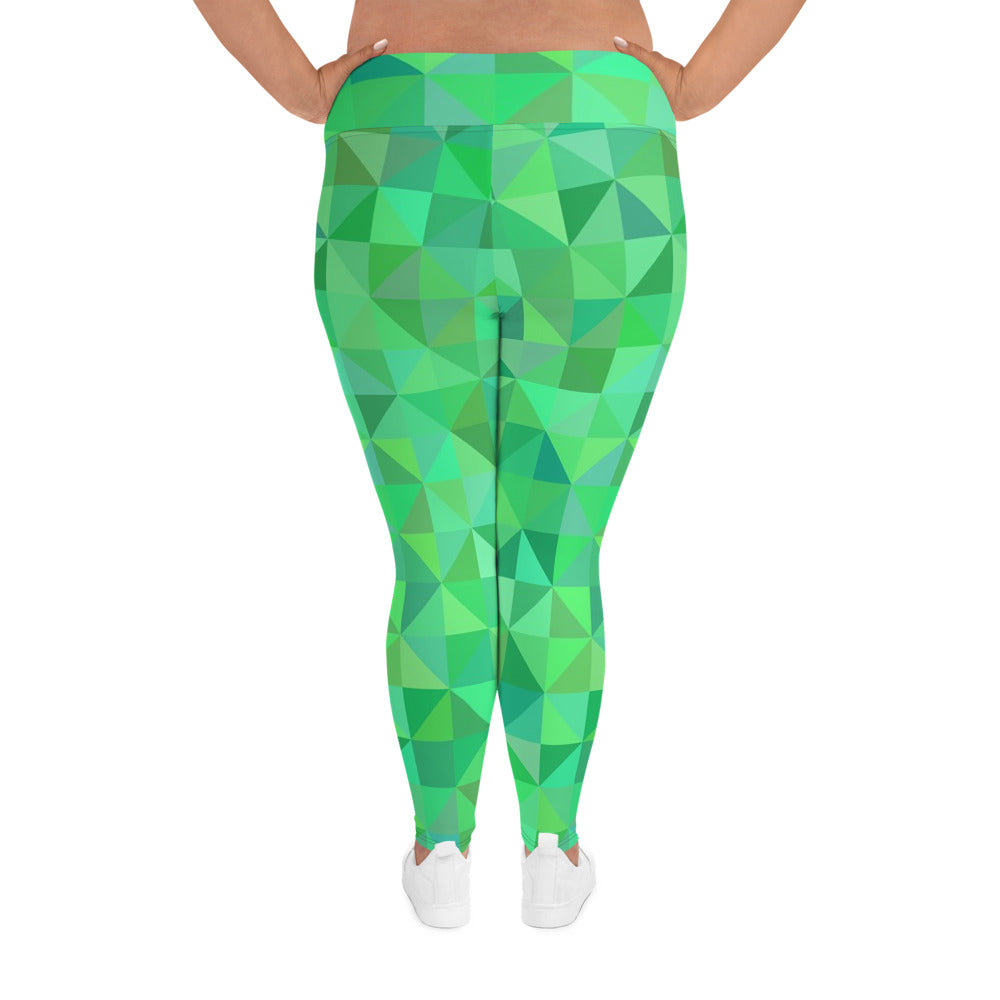 'Emeralds' plus-size yoga leggings
