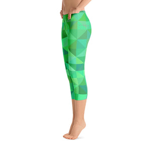 'Emeralds' capri yoga leggings