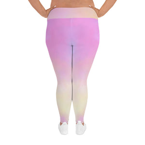 'Cotton Candy' plus-size yoga leggings