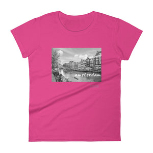 'Amsterdam, the Netherlands' women's short-sleeved shirt (16 colors)