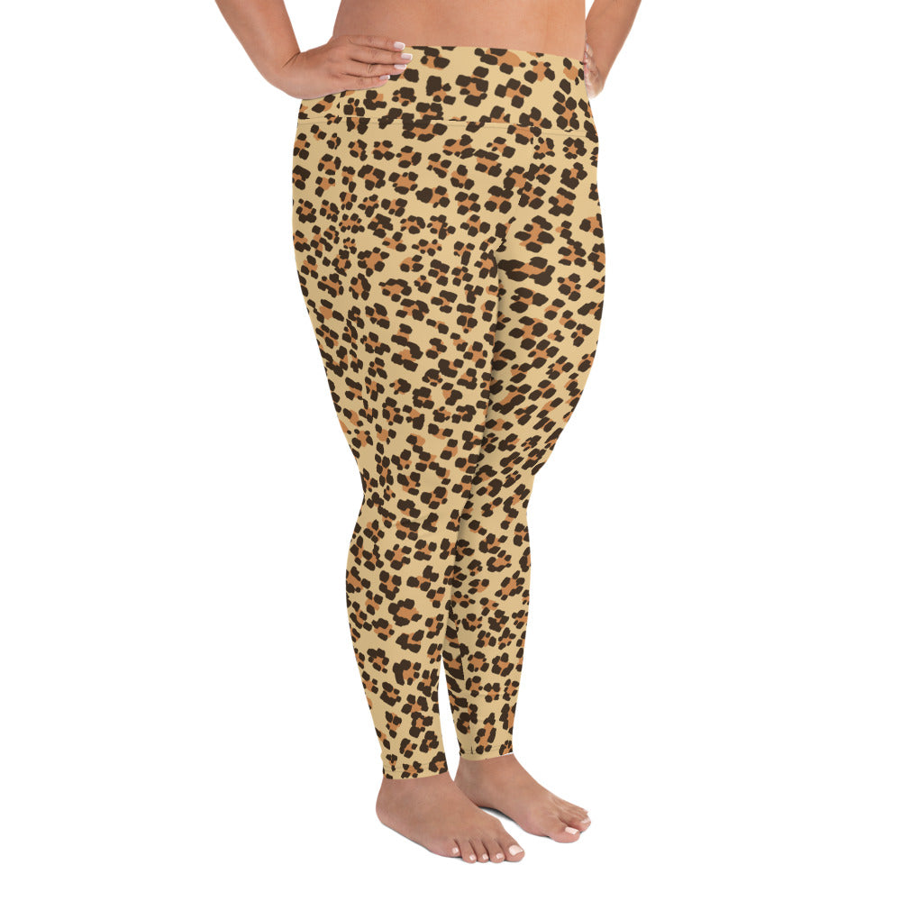 'I'm a leopard' plus-size yoga leggings