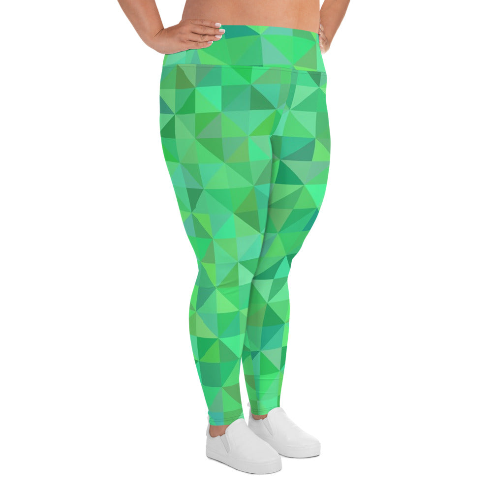 'Emeralds' plus-size yoga leggings