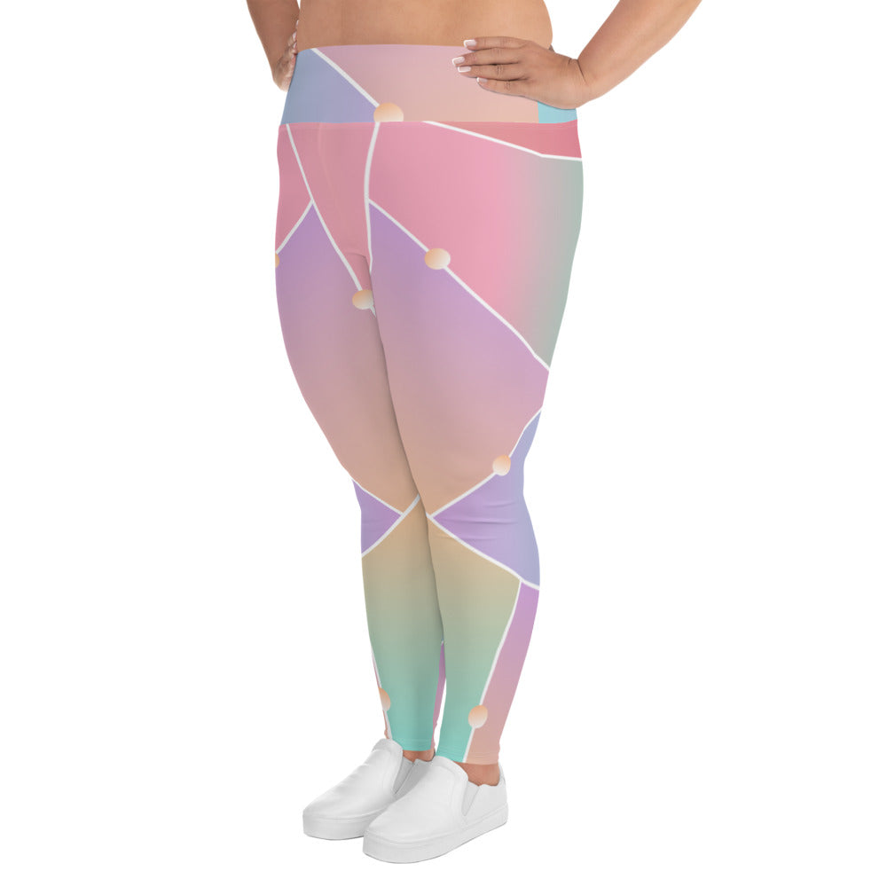 'Iridescent Glass' plus-size yoga leggings