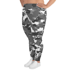'Oreo Camo' plus-size yoga leggings