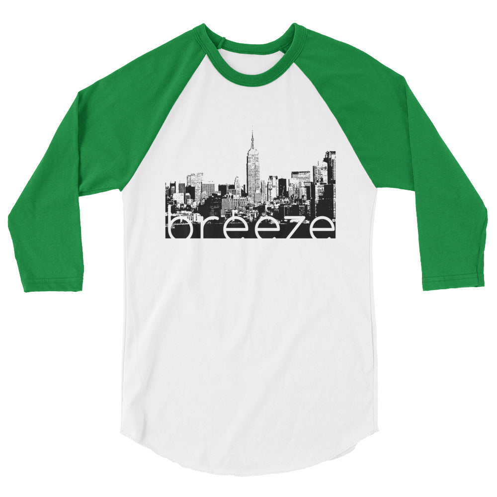 'NYC Skyline' unisex 3/4-sleeved shirt