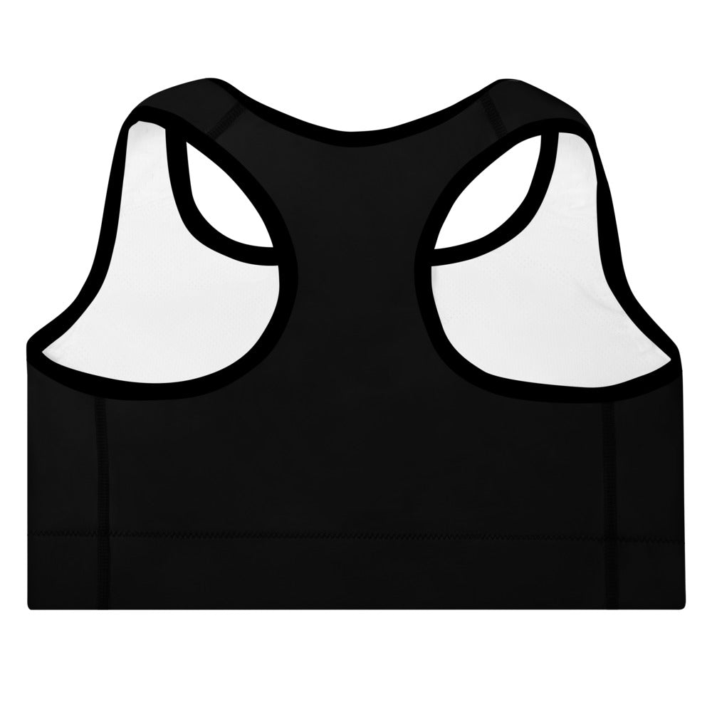 Black padded sports bra