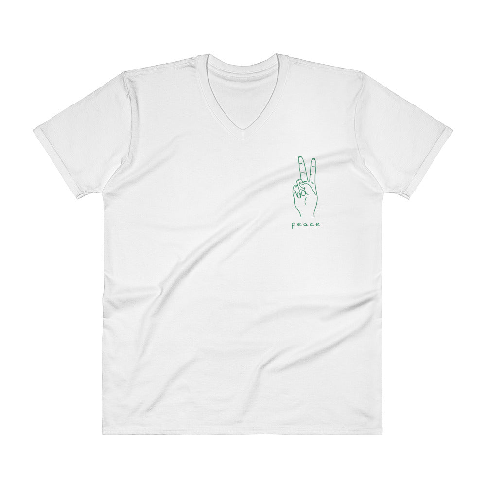 'Peace' men's V-neck tee