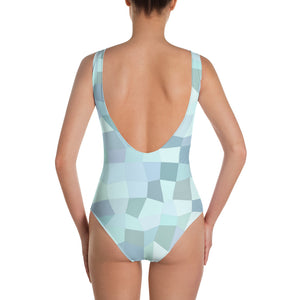 'Cyan Blue' one-piece swimsuit