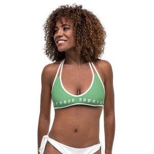 'Flora Verde' bikini top
