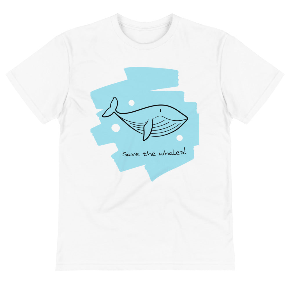 'Save the whales!' unisex eco tee