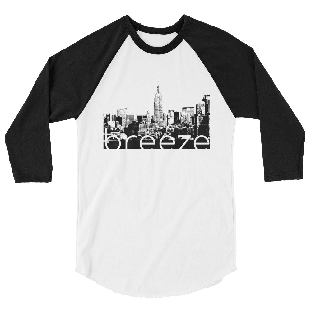 'NYC Skyline' unisex 3/4-sleeved shirt