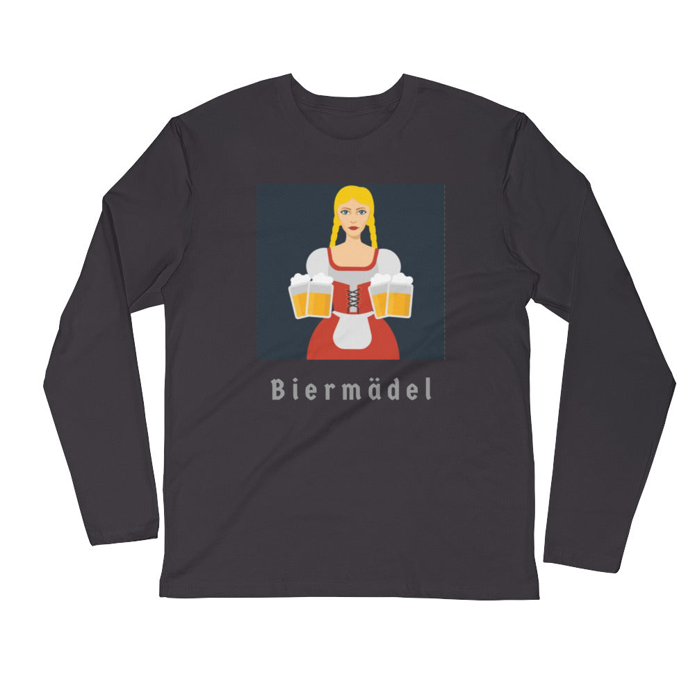'Biermädel' unisex long-sleeved shirt (slim fit)